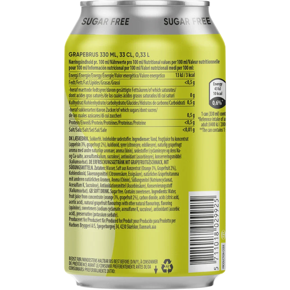 Harboe Grape 0% Sugar