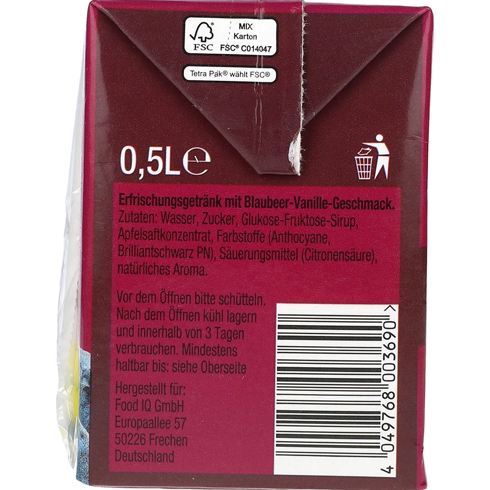 QV Durstlöscher Blaubeere-Vanille