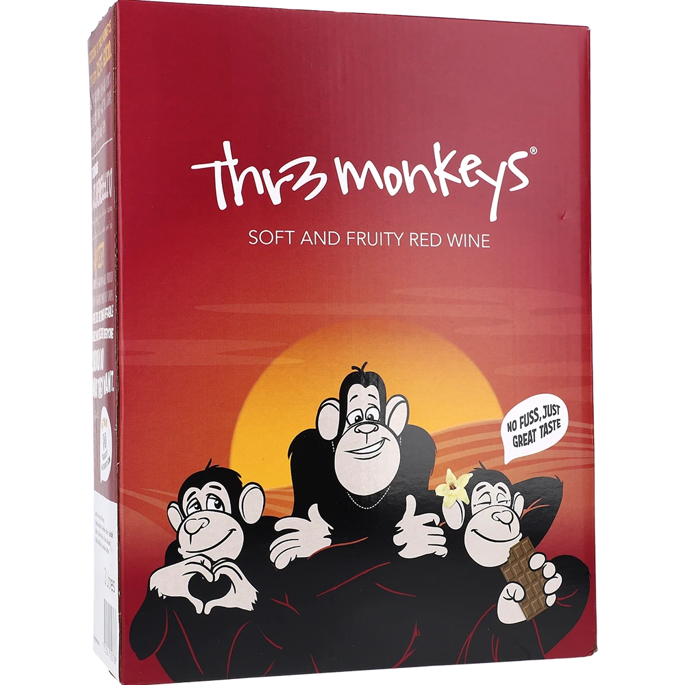 Thr3 Monkeys Rød