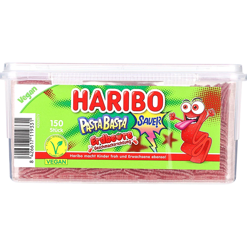 Haribo DE Pasta Basta Jordbær Sur