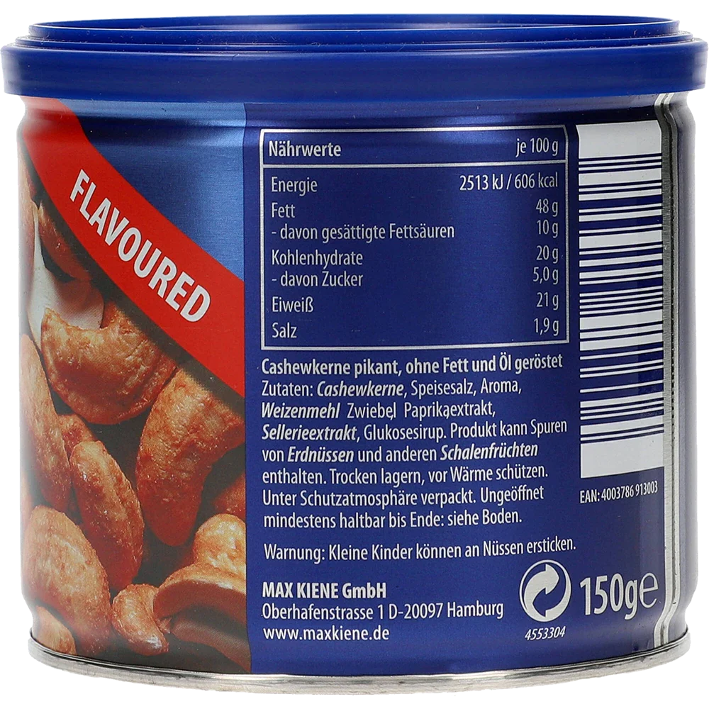 Max Kiene Krydrede Cashewnødder