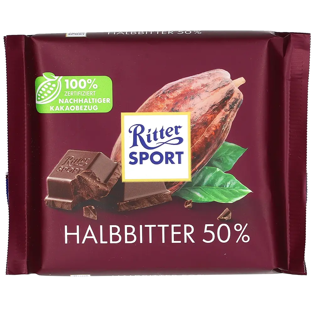 Ritter Sport BV Halvbitter 50%