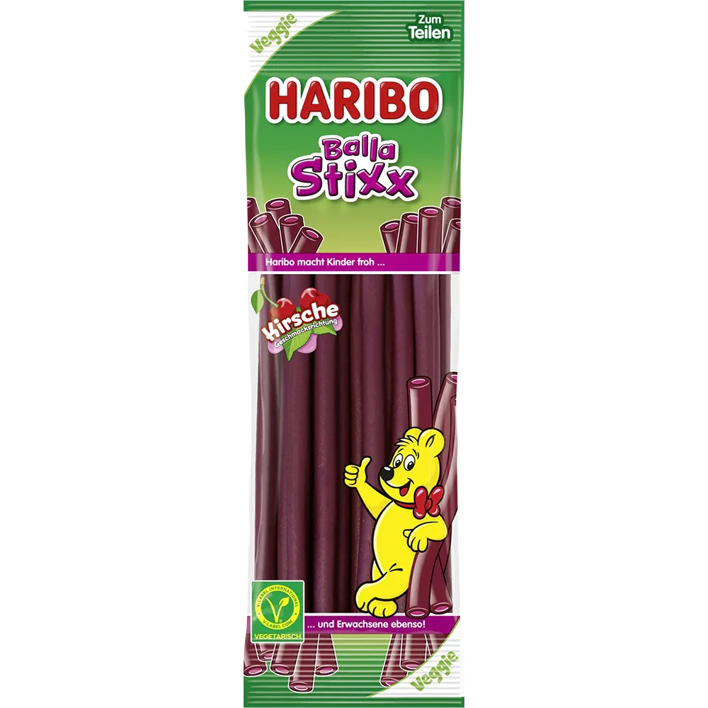Haribo DE Balla-Balla Sticks Kirsebær