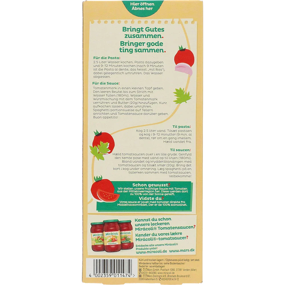 Kraft Miracoli Spaghetti m. Tomatsauce