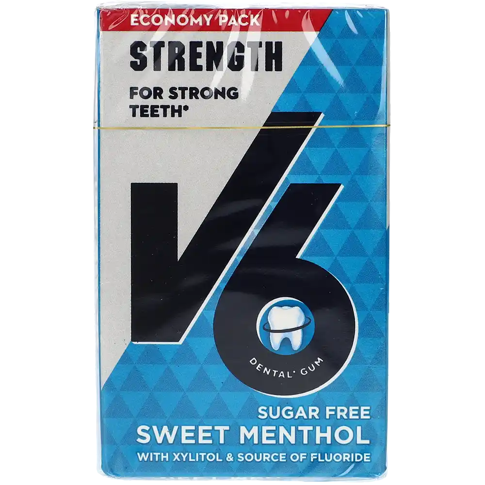 V6 Dental Stærke Tænder Sød Mentol, 70G