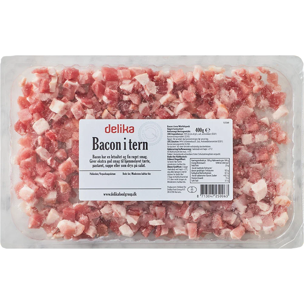 Tärnat delikatessbacon