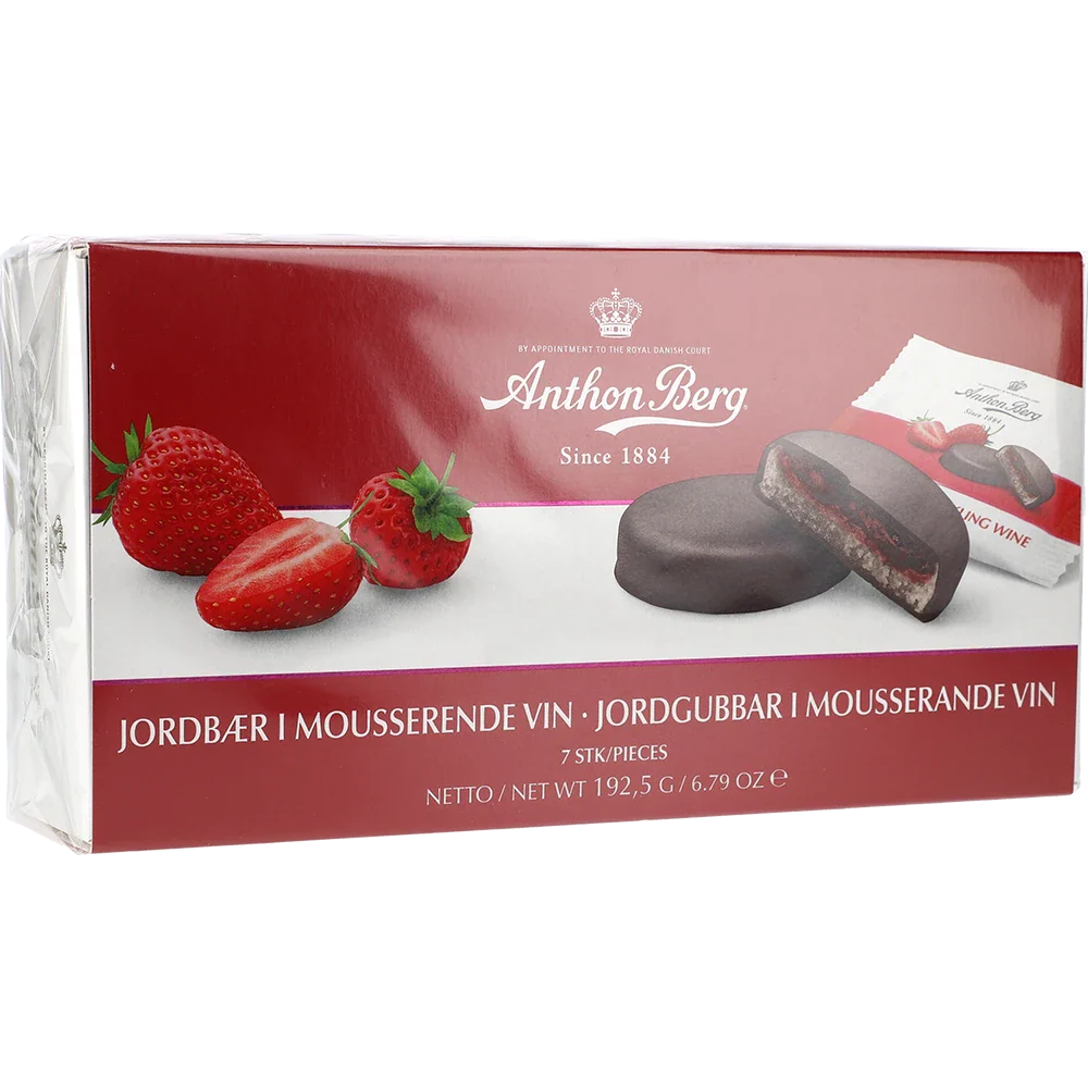 Anthon Berg treats Jordbær i champagne