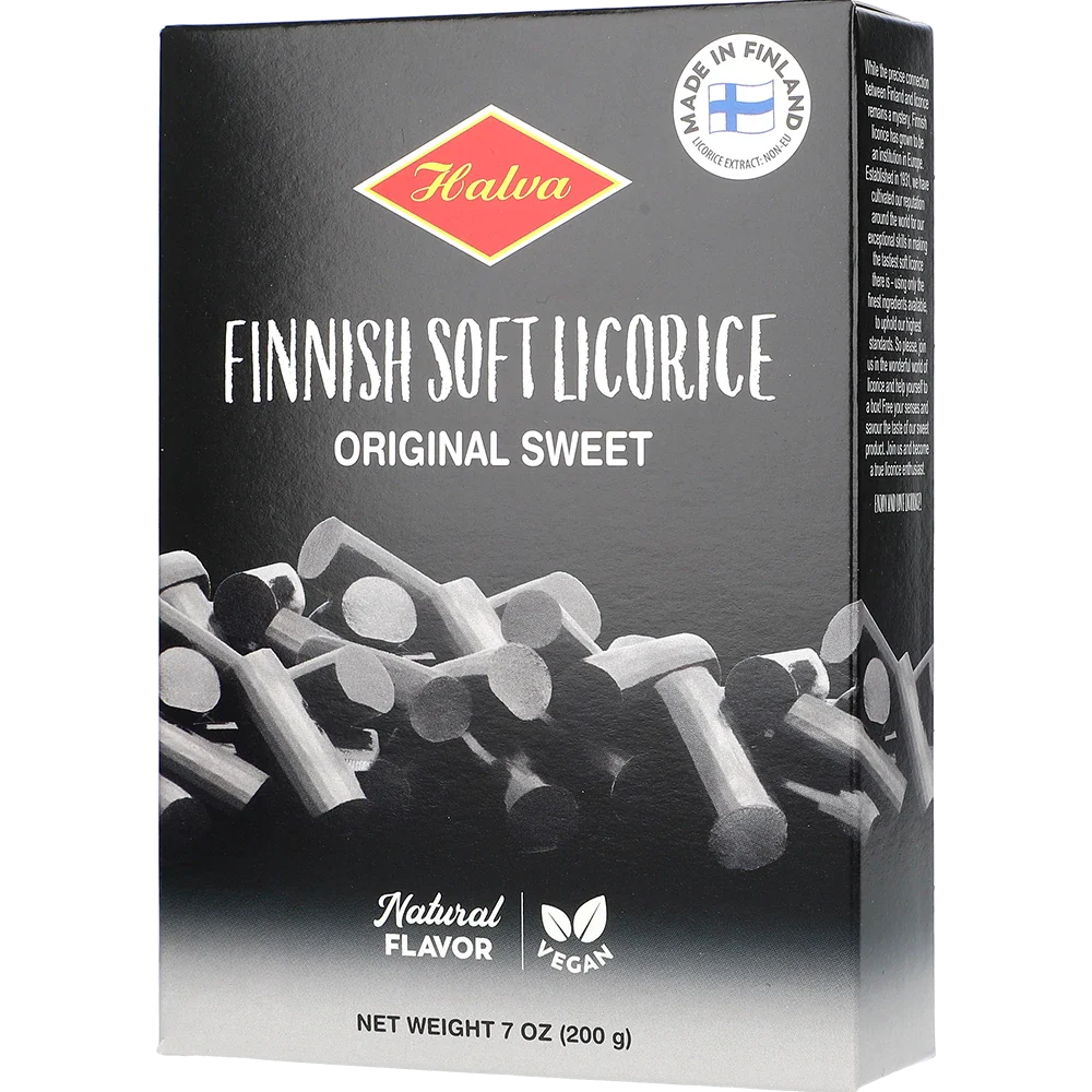 Halva finsk mjuk lakrits Original söt