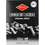 Halva finsk mjuk lakrits Original söt