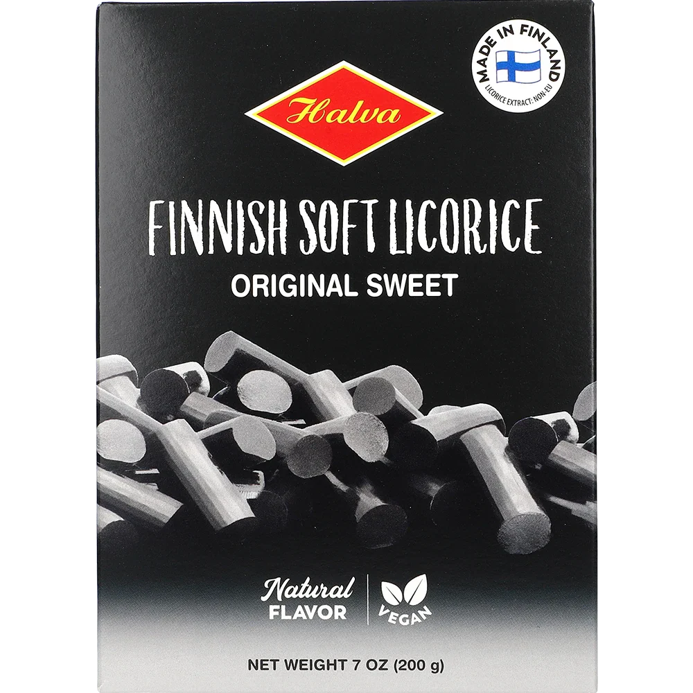 Halva finsk mjuk lakrits Original söt