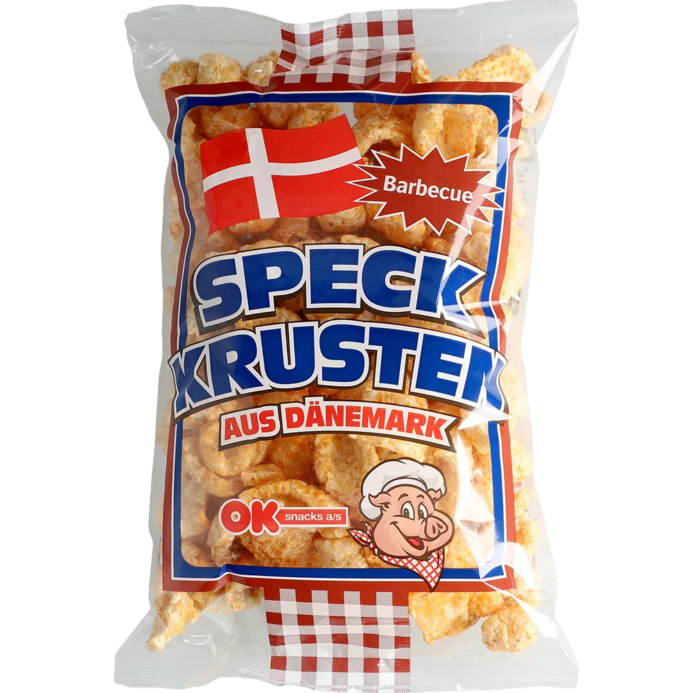 OK Snacks a/s Spröda Fläsksvålar Barbecue