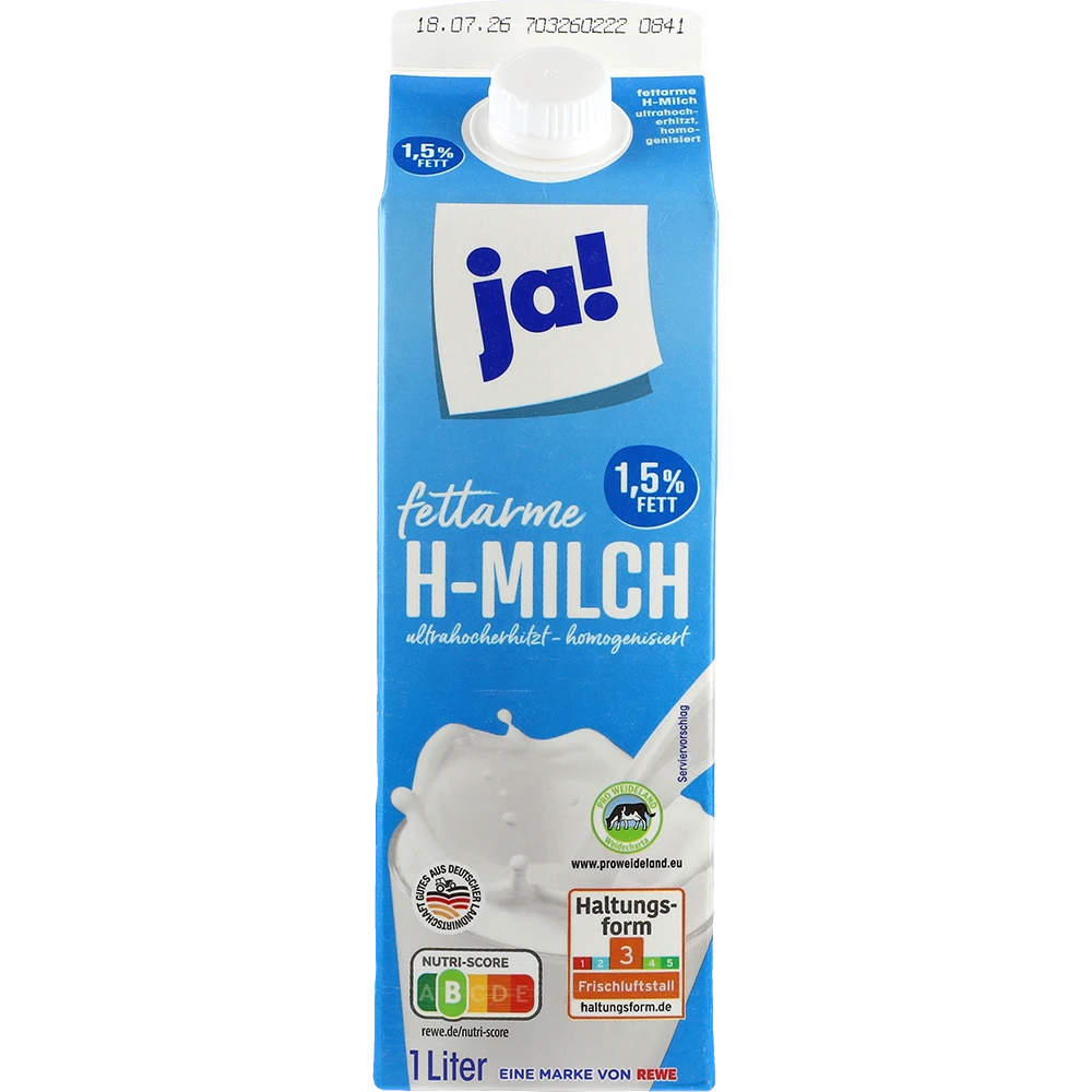 ja! H-Milch Gvo-Frei 1,5%