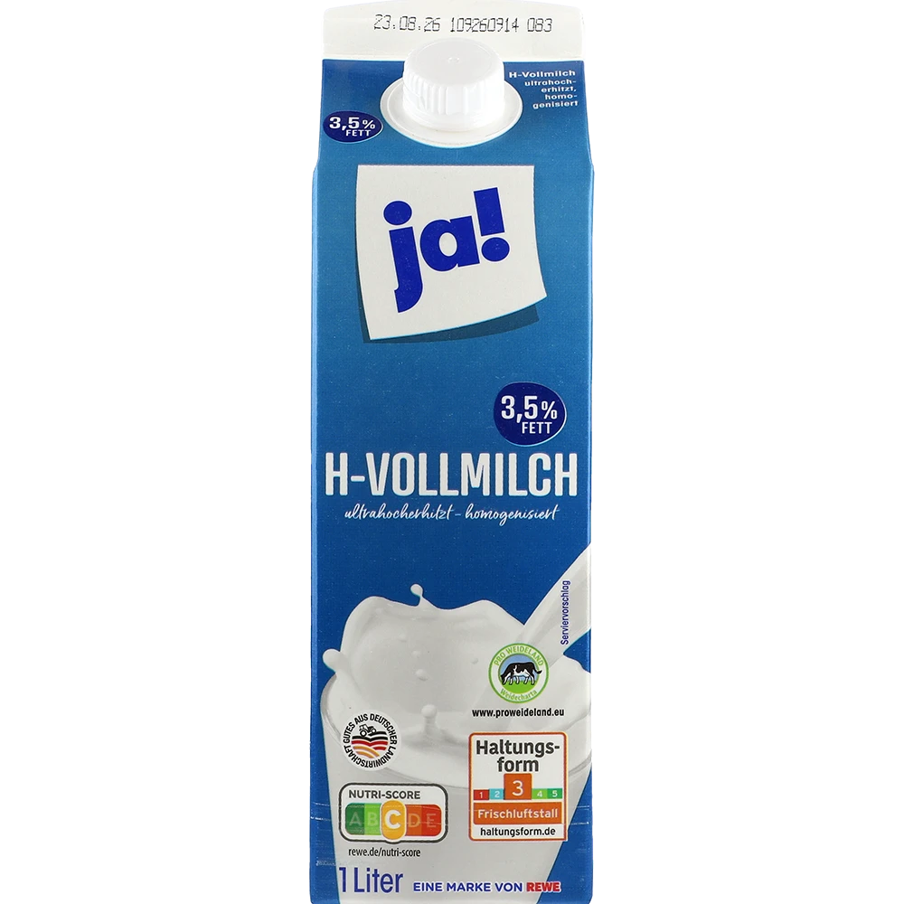 Ja! UHT-mælk GMO-fri 3,5%