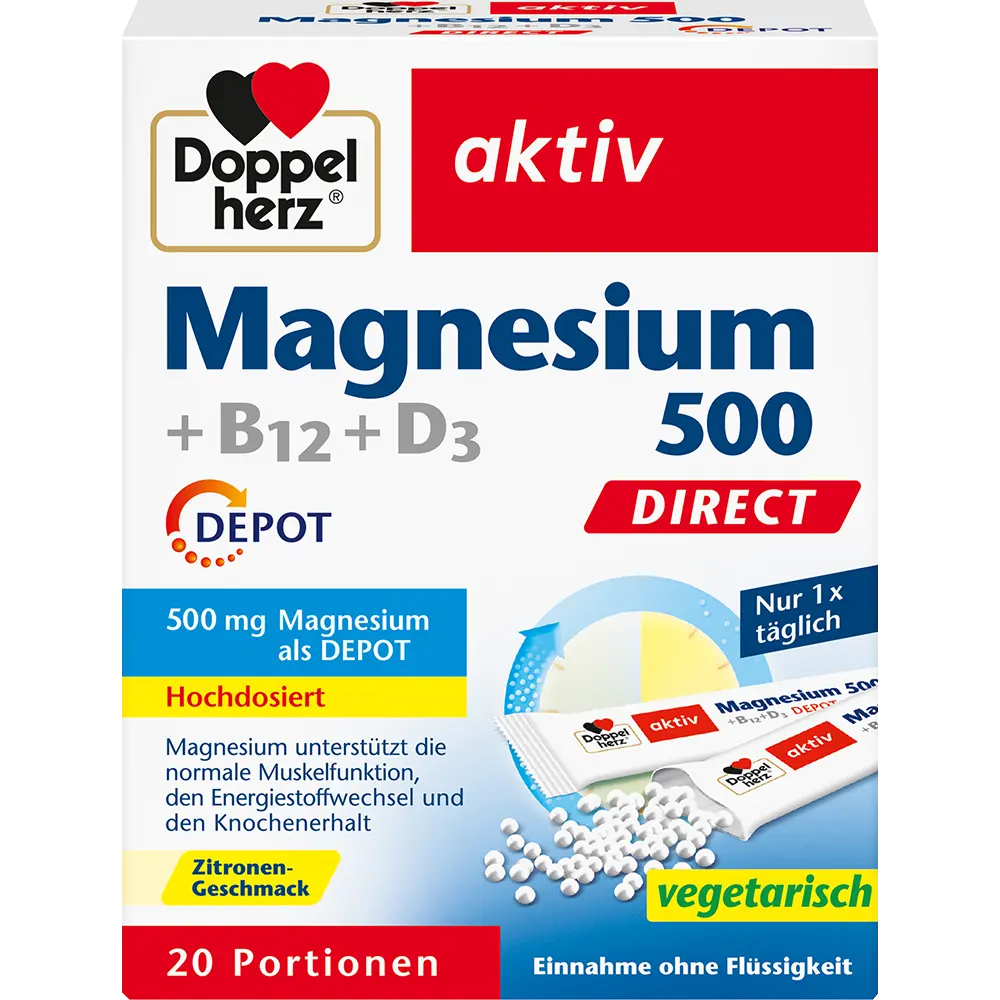 DH Magnesium 500+B12+D3 Depot direkte