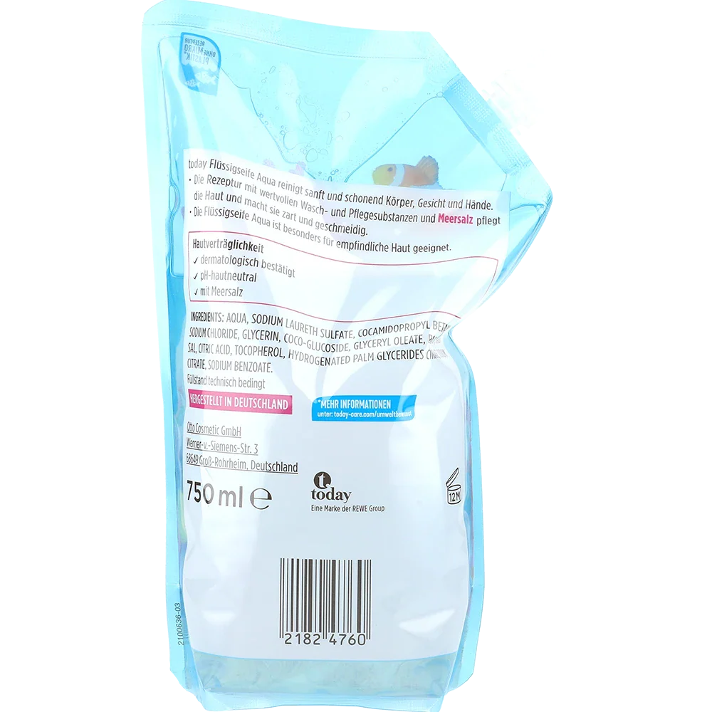 i dag flydende sæbe Aqua refill-pose