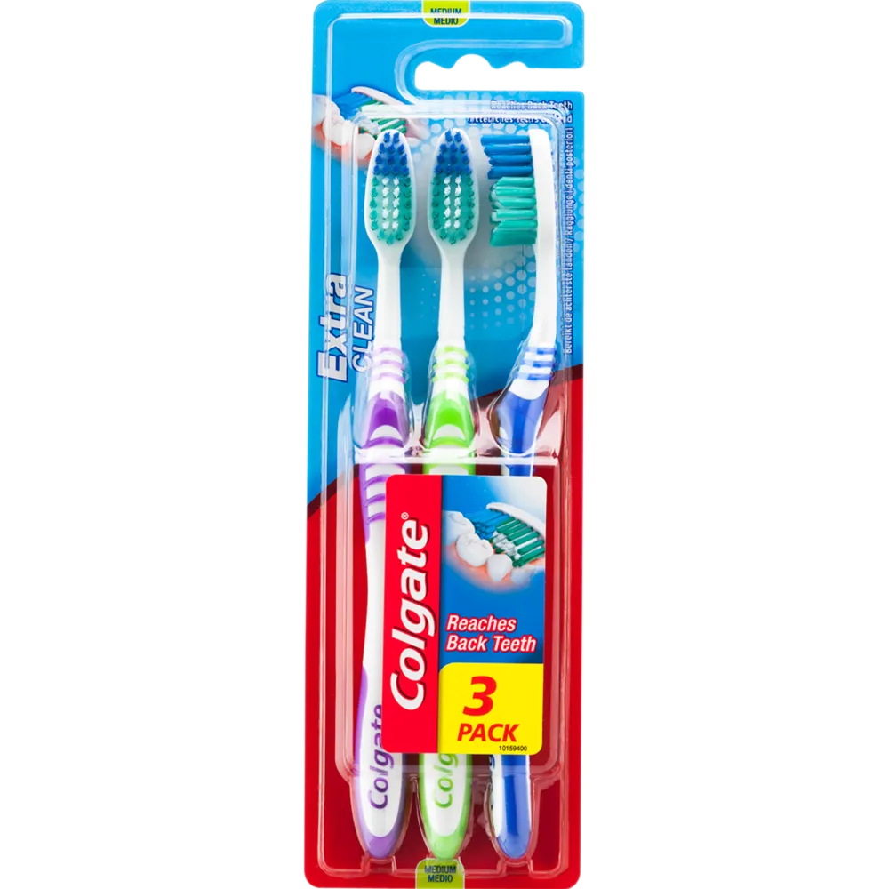 Colgate Extra Clean Tandbørste Medium 2+1