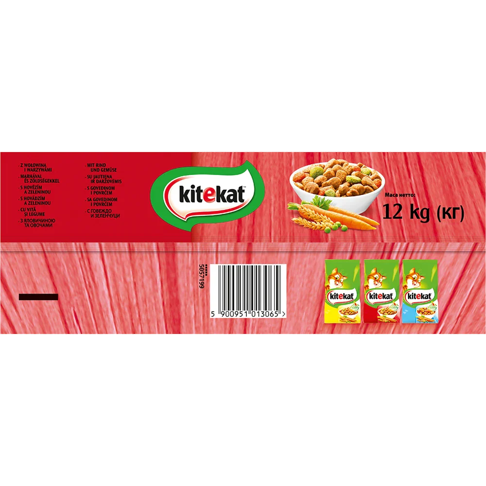 Kitekat Trocken mit Rind & Gemüse