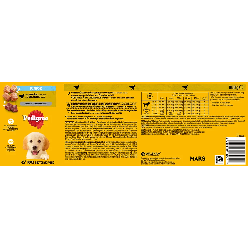 Pedigree Junior Pastete Geflügel